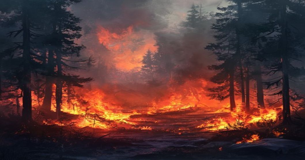 forest fire landscape