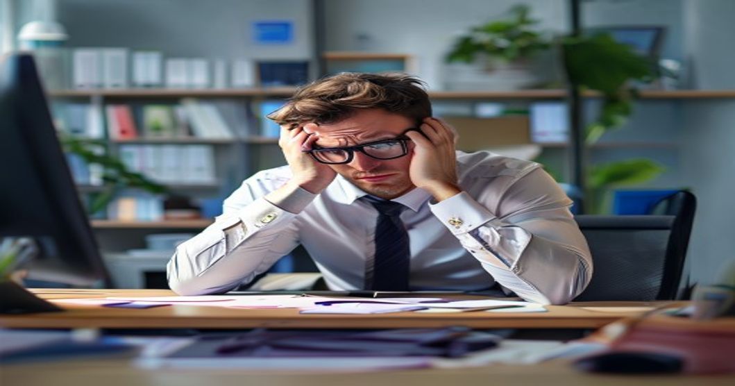 stressed worker office