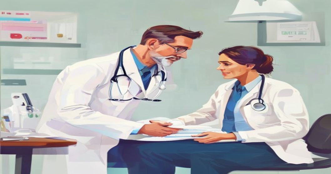doctor examining patient