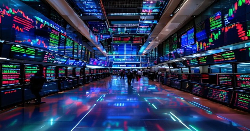 stock market trading floor