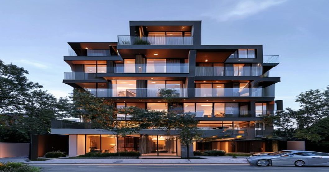 modern apartment building exterior