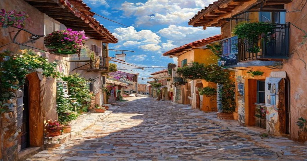 spanish village street