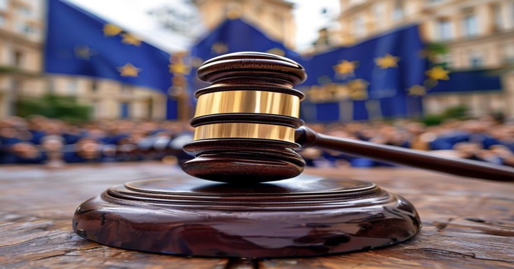 european union court, immigration protest, gavel