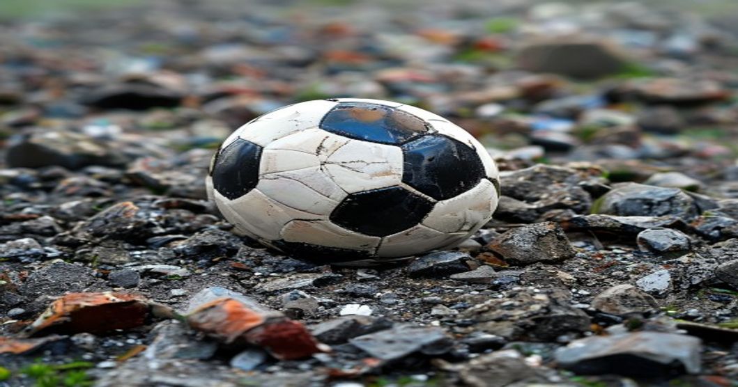 soccer ball rubble
