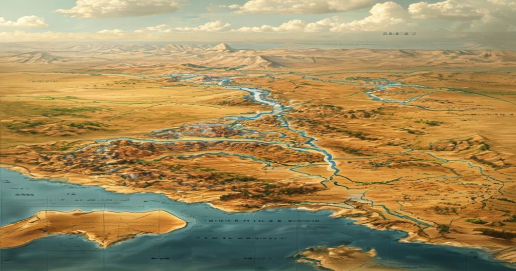 West Bank landscape, Middle East conflict, geopolitical map