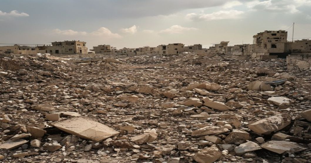 Gaza conflict rubble