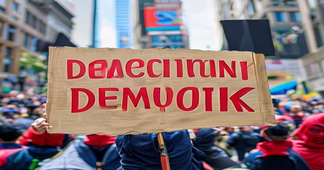 protest sign democracy