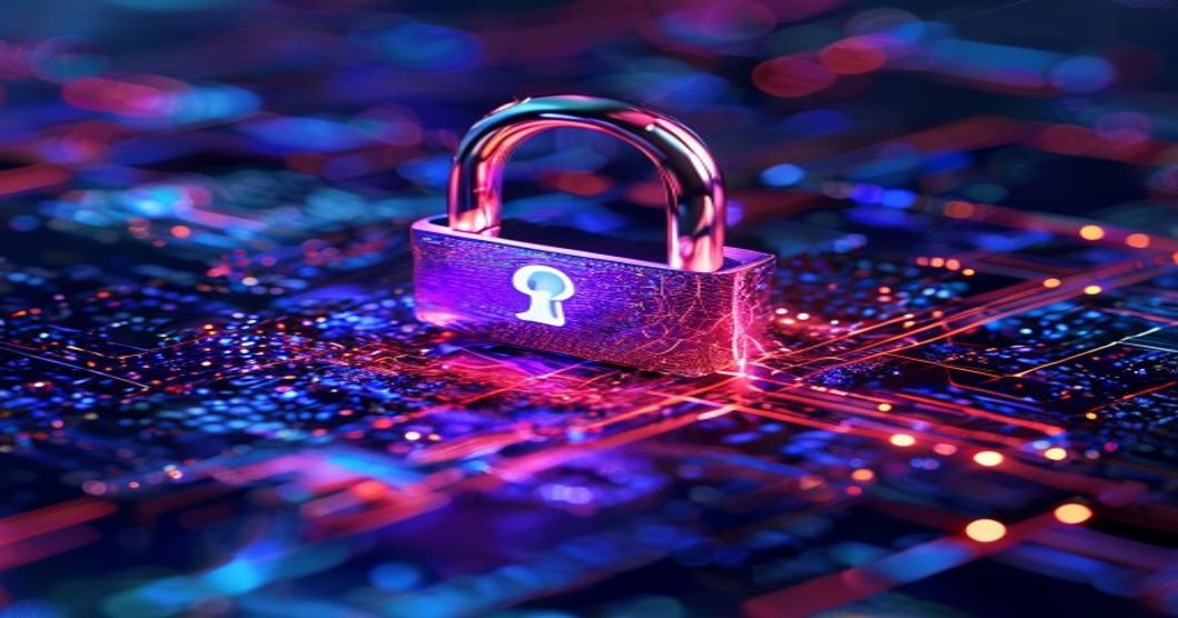 cyber security, digital lock, blockchain technology