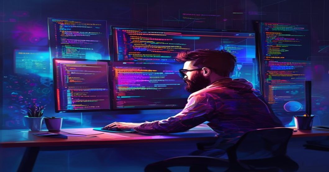 coding web development abstract