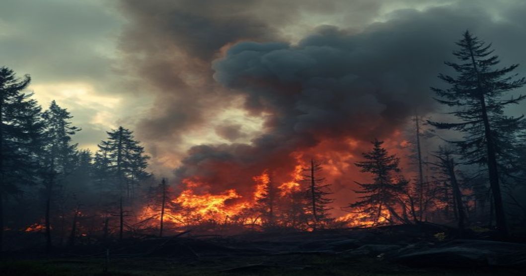 wildfire forest smoke