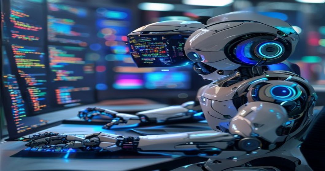 coding, robot, technology