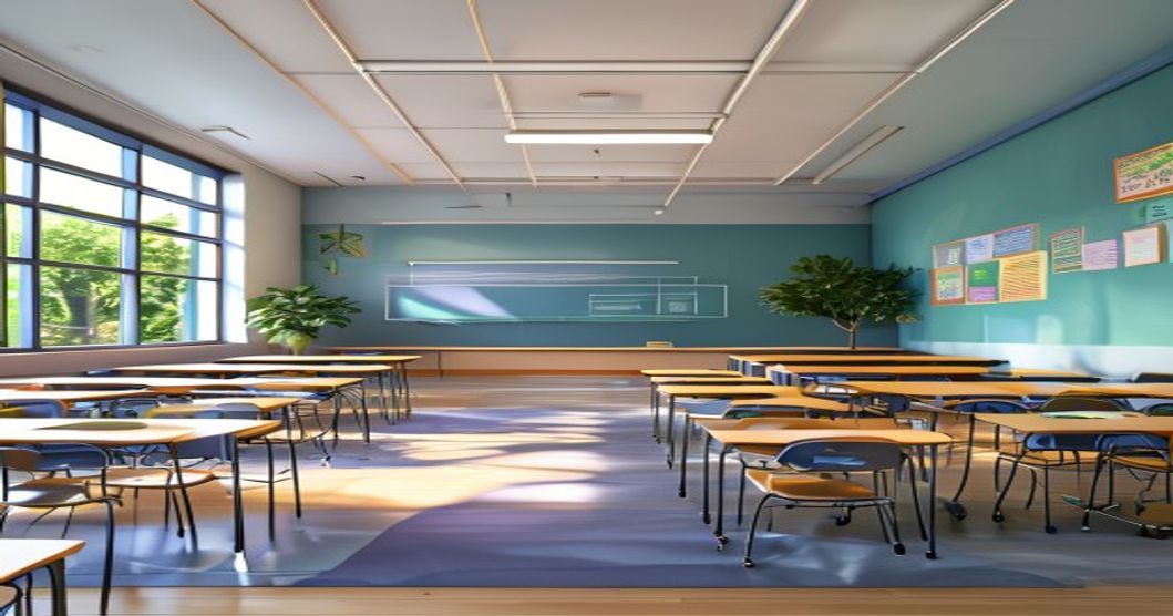 modern school classroom