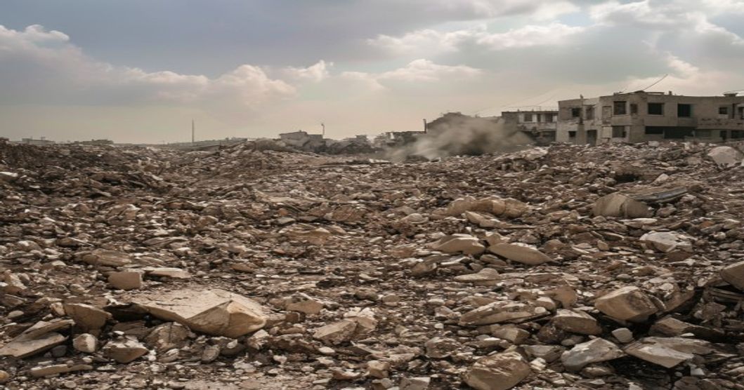 Gaza rubble destruction