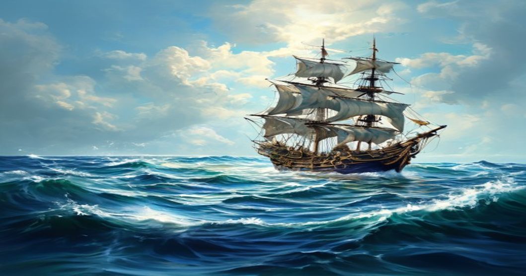 ocean waves pirate ship