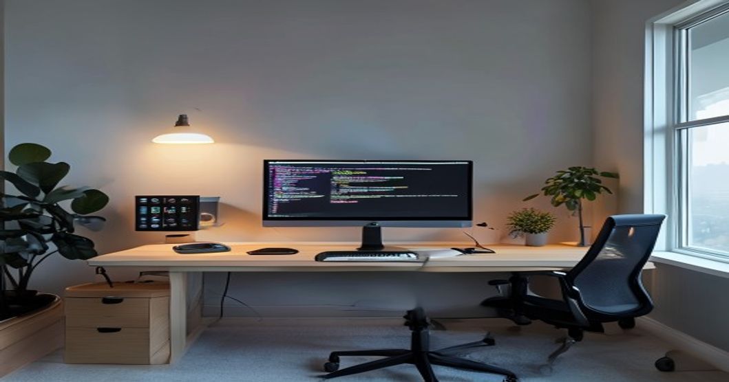 minimalist coding workspace