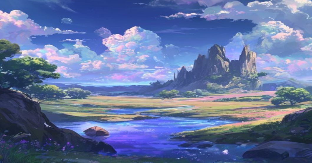 fantasy anime landscape