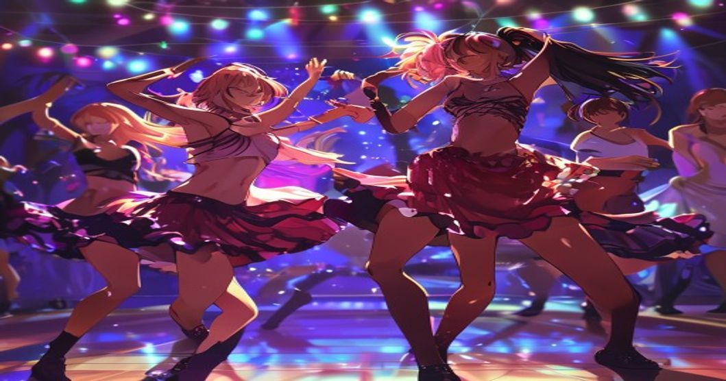 anime characters dancing