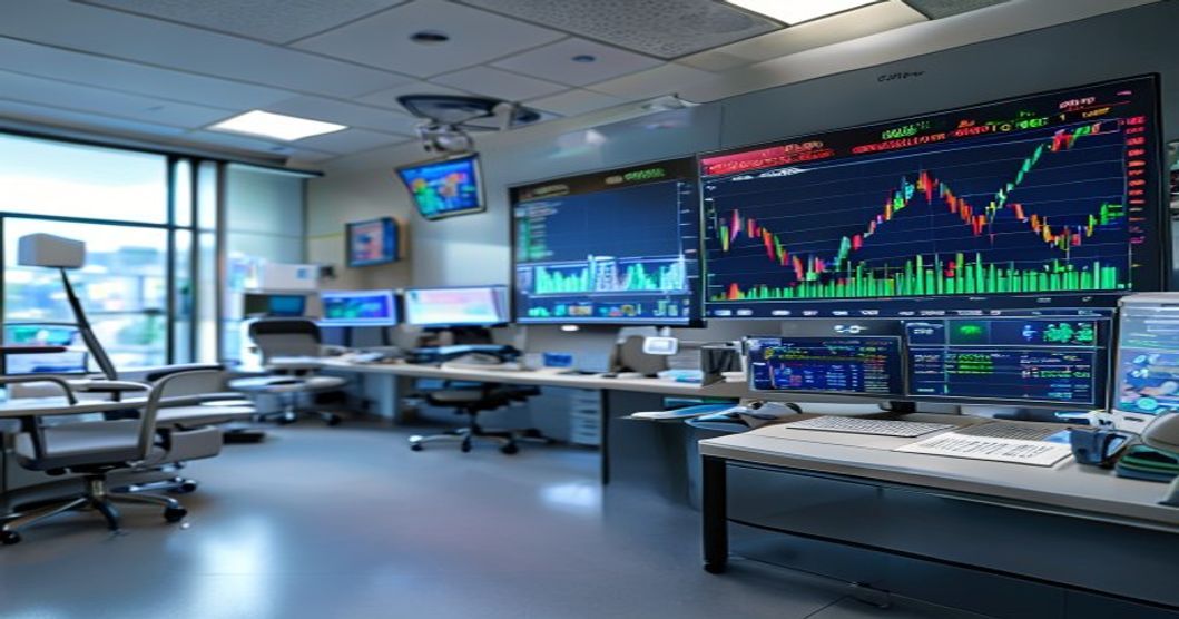 veterinary clinic, stock market chart